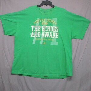 Adidas Notre Damn Graphic Print T-Shirt Green Men Size | 2XL